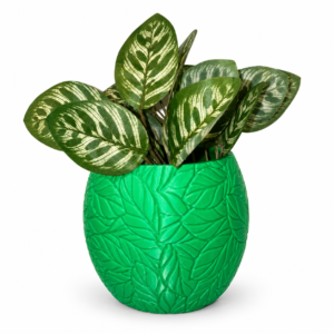 Custom 3D Printed Planter with Botanical Texture
